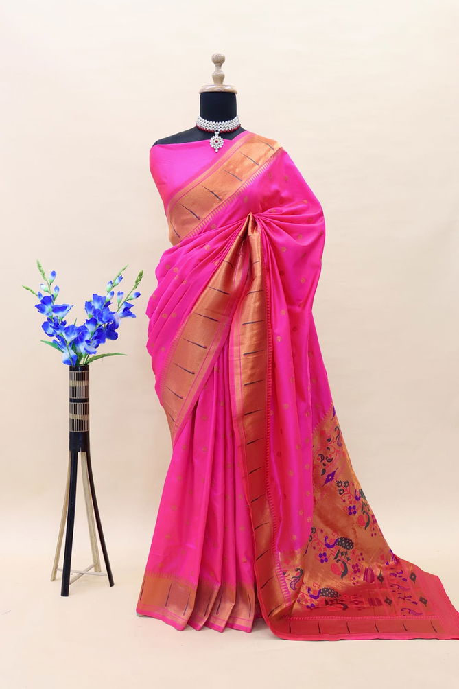 Kunjan Paithani Pure Silk Non Catalog Sarees Catalog